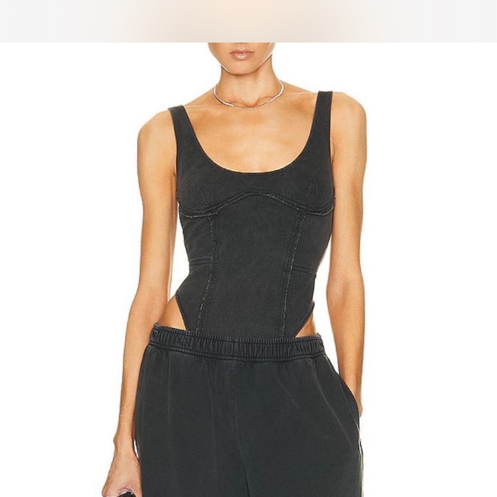 Acne Studios Charcoal Gray Bodysuit
